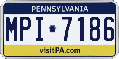 PA license plate MPI7186