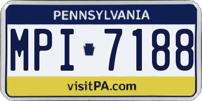 PA license plate MPI7188