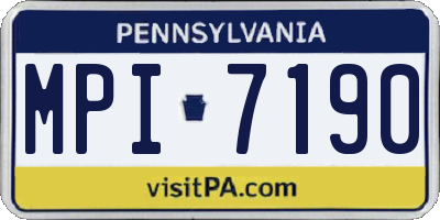 PA license plate MPI7190