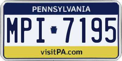 PA license plate MPI7195