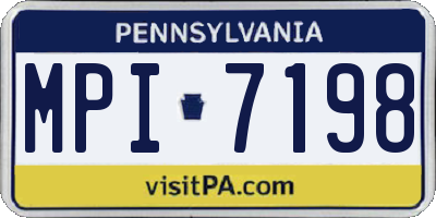 PA license plate MPI7198