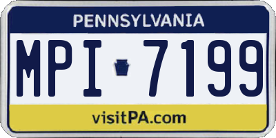 PA license plate MPI7199