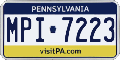 PA license plate MPI7223