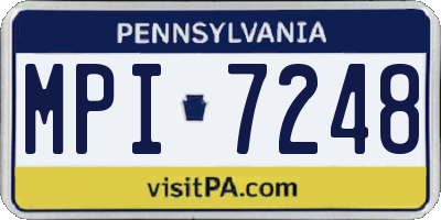 PA license plate MPI7248