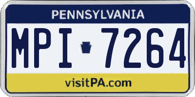 PA license plate MPI7264