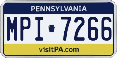 PA license plate MPI7266