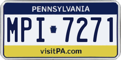 PA license plate MPI7271