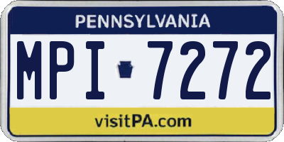 PA license plate MPI7272