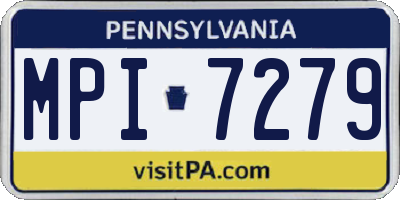 PA license plate MPI7279