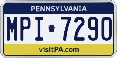 PA license plate MPI7290