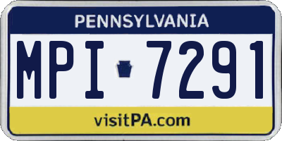 PA license plate MPI7291