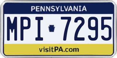 PA license plate MPI7295