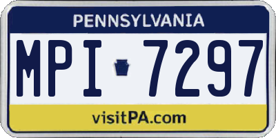 PA license plate MPI7297