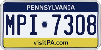 PA license plate MPI7308