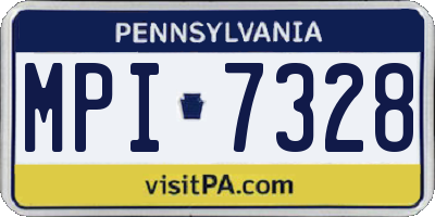 PA license plate MPI7328