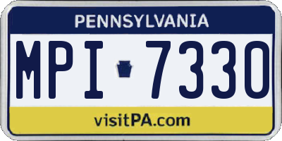 PA license plate MPI7330
