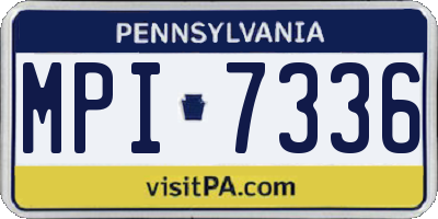 PA license plate MPI7336