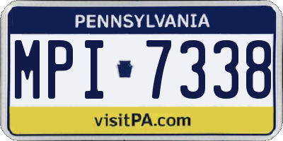 PA license plate MPI7338