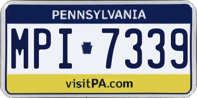 PA license plate MPI7339