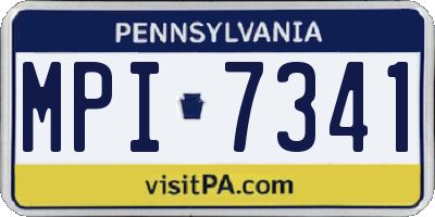 PA license plate MPI7341