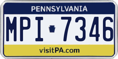 PA license plate MPI7346