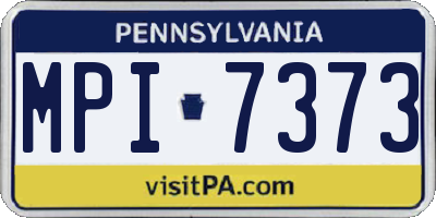 PA license plate MPI7373