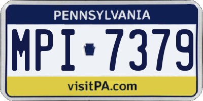 PA license plate MPI7379