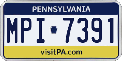 PA license plate MPI7391