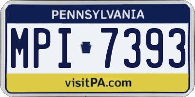PA license plate MPI7393