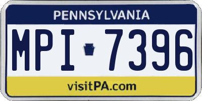 PA license plate MPI7396