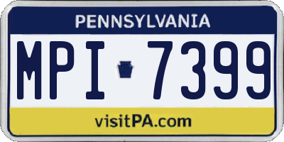 PA license plate MPI7399