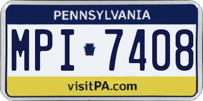 PA license plate MPI7408