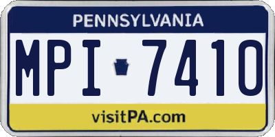 PA license plate MPI7410