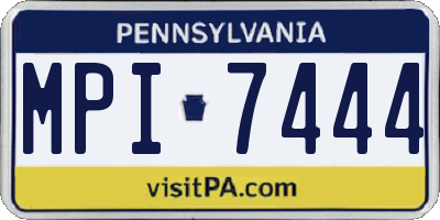 PA license plate MPI7444