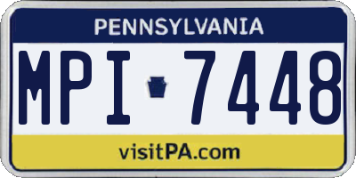 PA license plate MPI7448