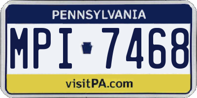 PA license plate MPI7468