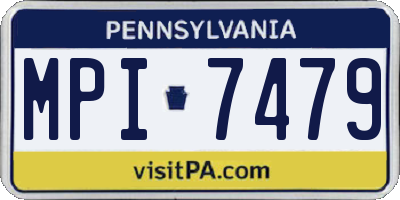 PA license plate MPI7479