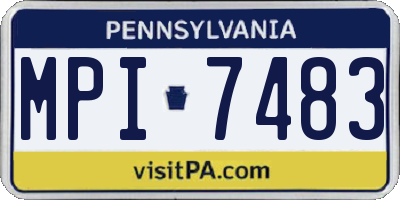 PA license plate MPI7483
