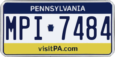 PA license plate MPI7484