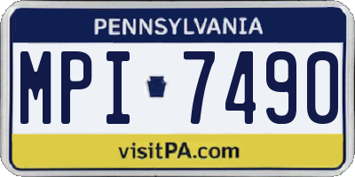 PA license plate MPI7490