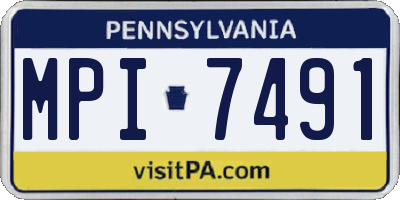 PA license plate MPI7491