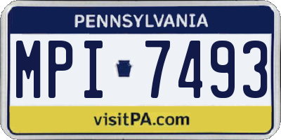 PA license plate MPI7493
