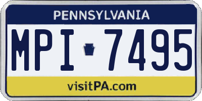 PA license plate MPI7495