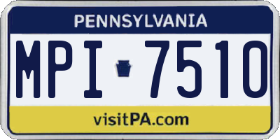 PA license plate MPI7510