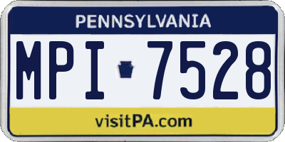 PA license plate MPI7528