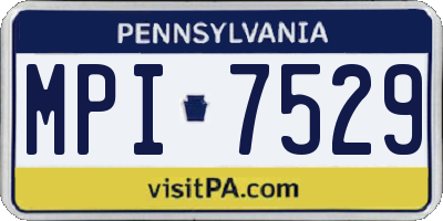 PA license plate MPI7529