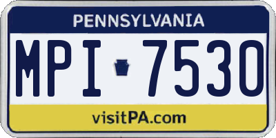 PA license plate MPI7530