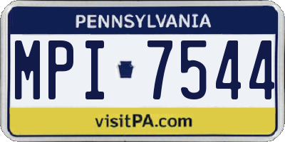 PA license plate MPI7544