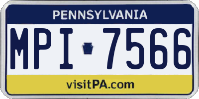 PA license plate MPI7566