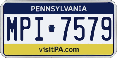 PA license plate MPI7579